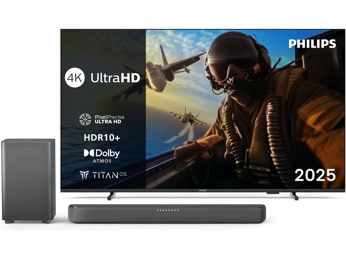 Philips 75" PUS7000/12 4K LED Smart TV (2025) + soundbar 60 - 69 tommer TV