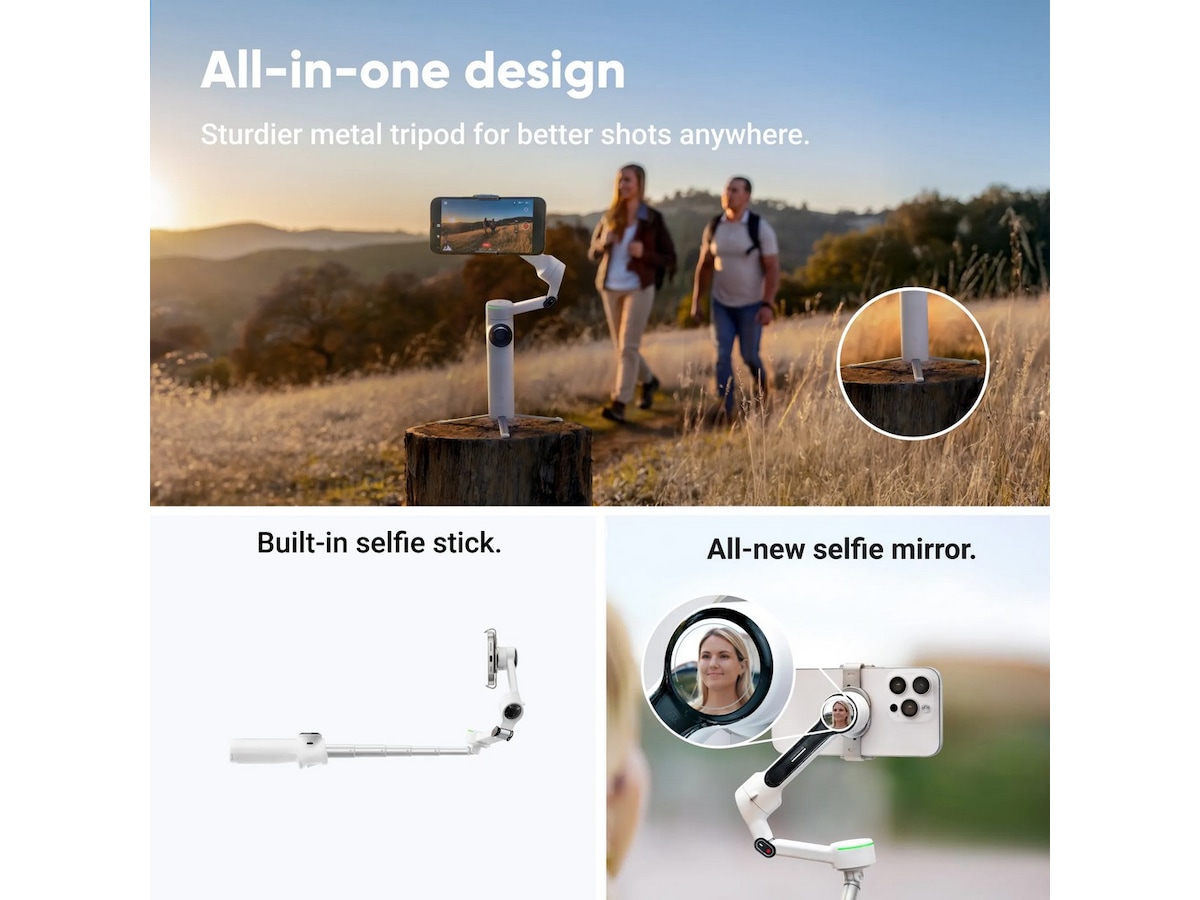 Insta360 Flow 2 Pro standardpakke (Stone Gray) Tilbehørssæt til kameraer