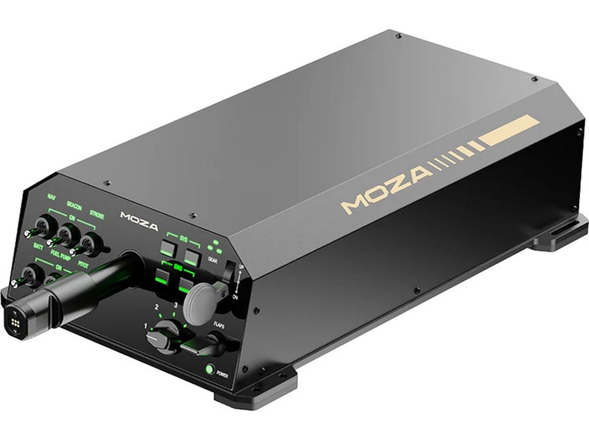 MOZA AY210 force feedback yoke base Rat og pedaler