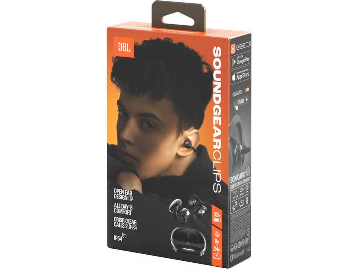 JBL Soundgear Clips trådløse åbne ørepropper, half in-ear (sort) In-ear høretelefoner