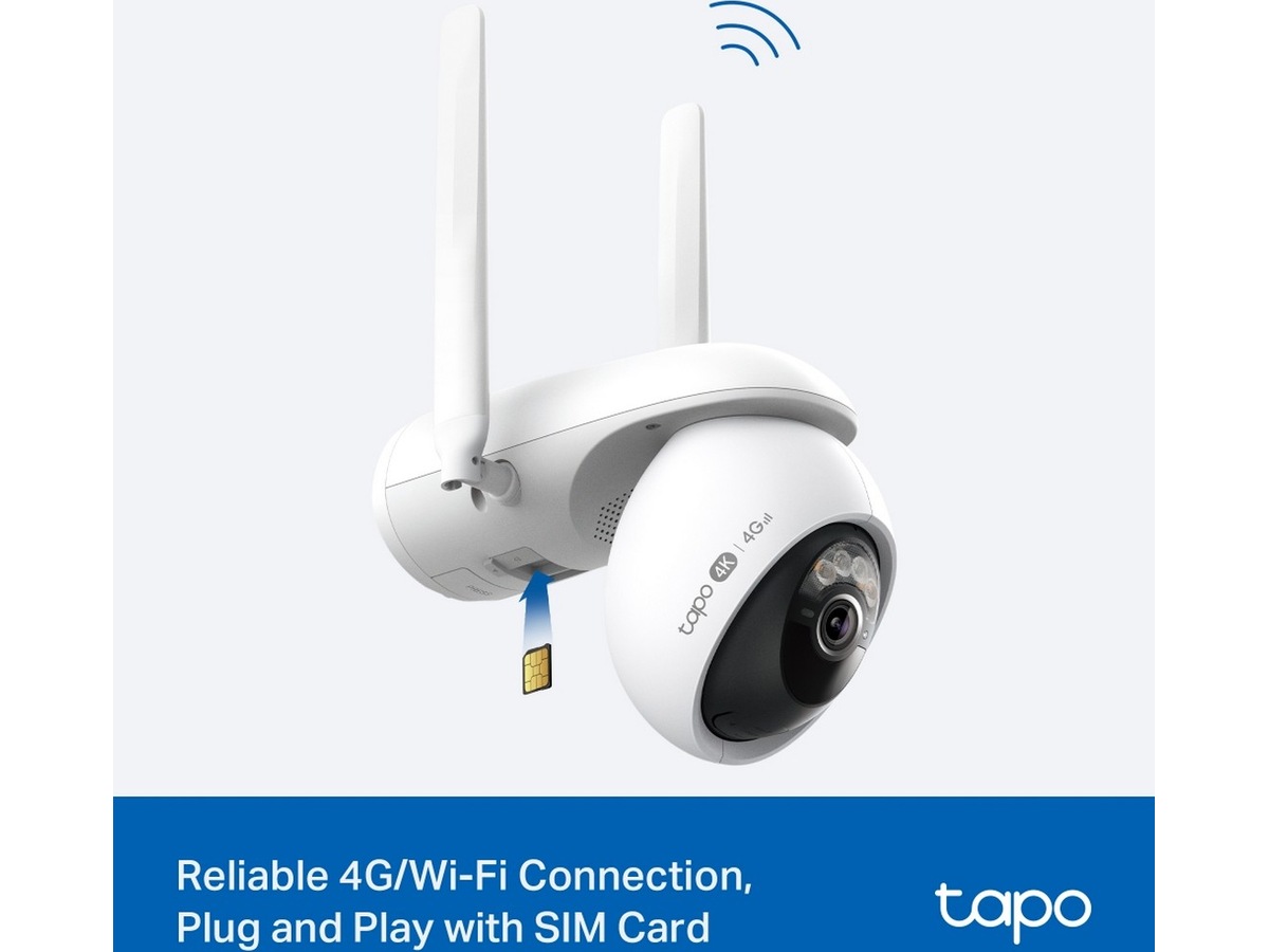 TP-Link Tapo C665G KIT overvågningskamera solcelledrevet Wi-Fi/4G Overvågningskameraer