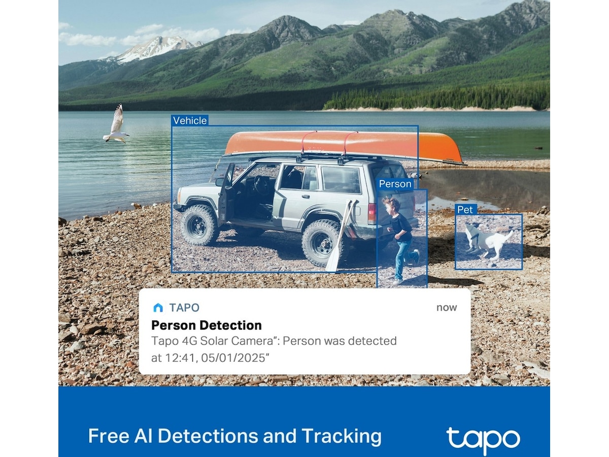 TP-Link Tapo C665G KIT overvågningskamera solcelledrevet Wi-Fi/4G Overvågningskameraer
