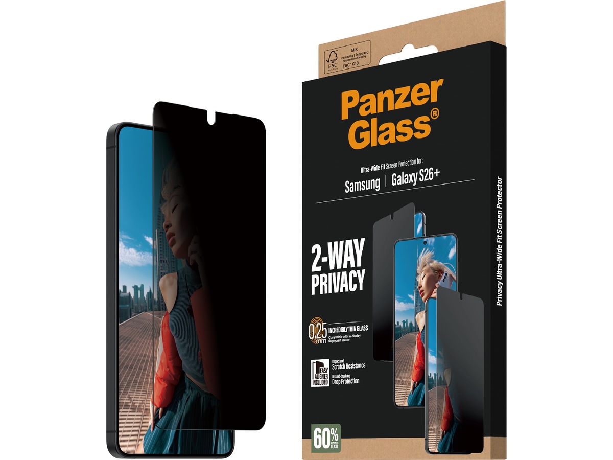 PanzerGlass Galaxy S26+ 2-way Privacy skærmbeskytter Skærmbeskyttelse mobiltelefon