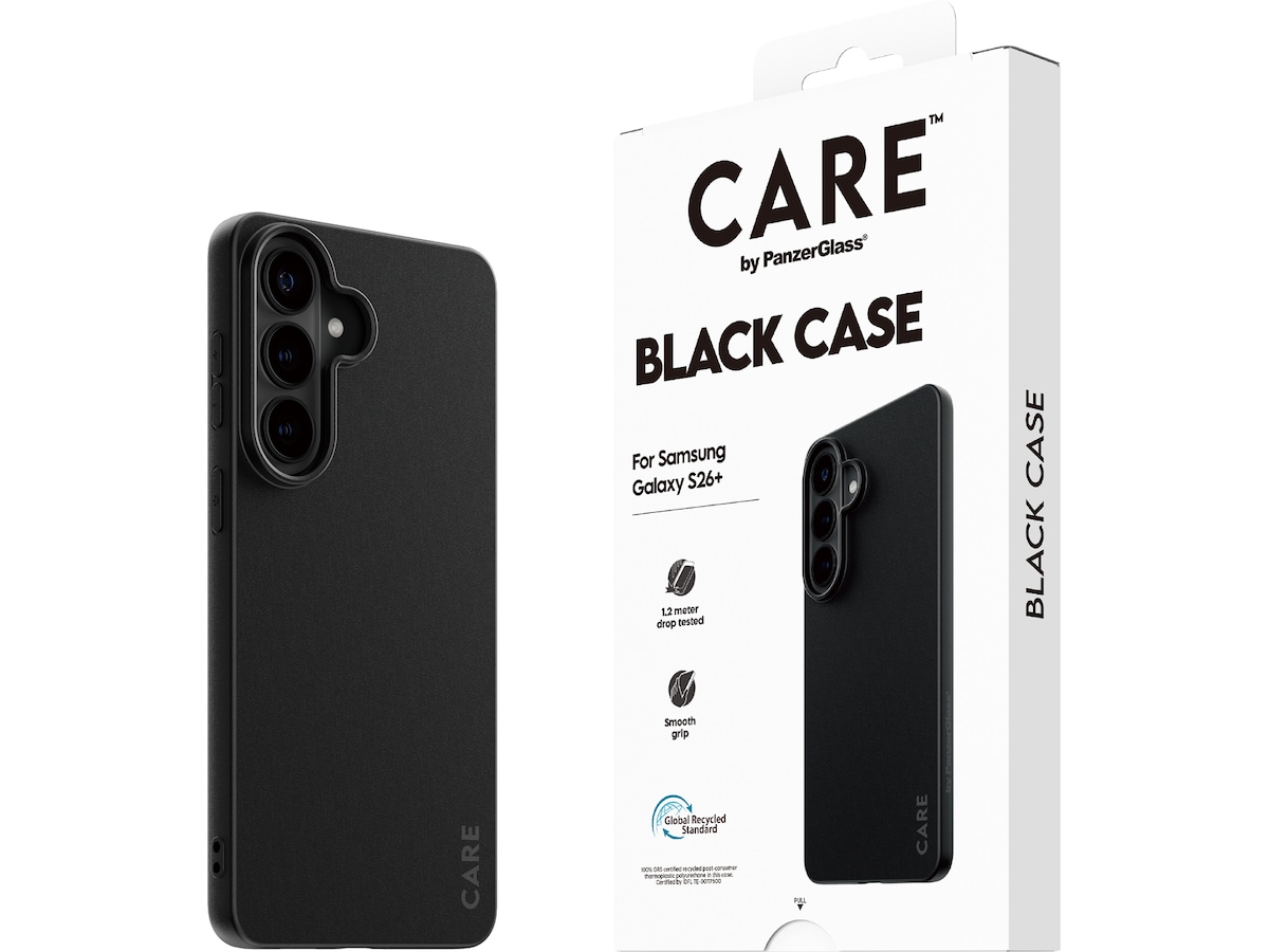 PanzerGlass CARE Galaxy S26+ TPU-cover (sort) Mobilcover