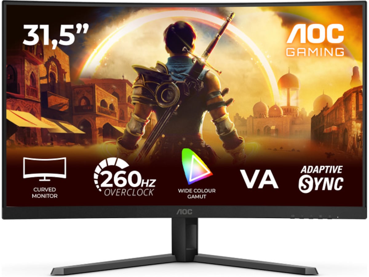 AOC 32" curved gamingskærm C32G42ZE Gamingskærme