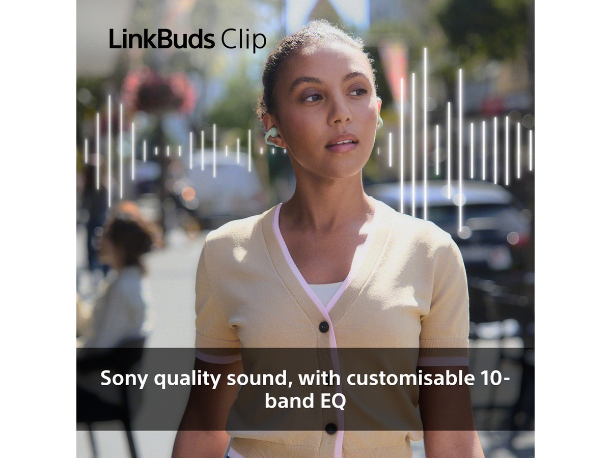 Sony LinkBuds Clip åbne øretelefoner (gråbeige) Høretelefoner