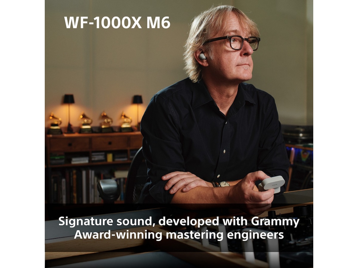 Sony WF-1000XM6 trådløse øretelefoner med støjdæmpning (Platinum Silver) In-ear høretelefoner