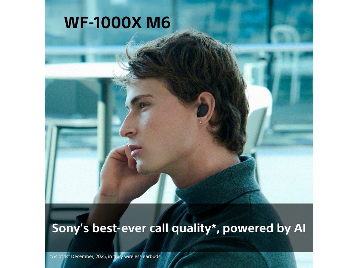 Sony WF-1000XM6 trådløse øretelefoner med støjdæmpning (Platinum Silver) In-ear høretelefoner