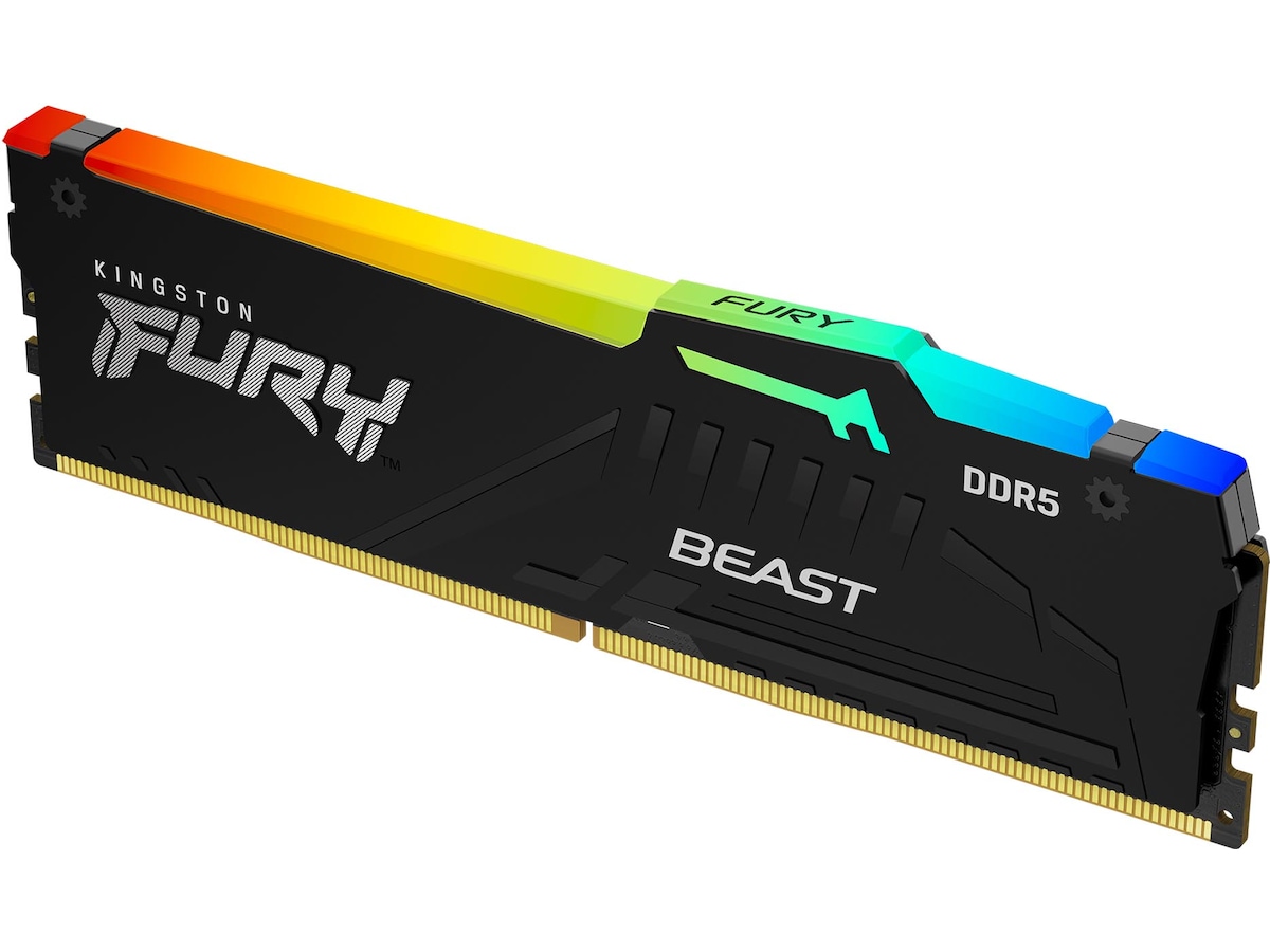 Kingston FURY Beast RGB 6000MHz DDR5 16GB (sort) Hukommelse (RAM)