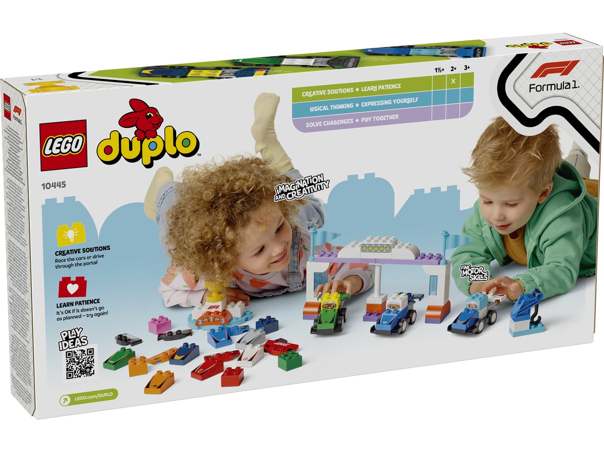 LEGO DUPLO Town F1 Team med racerbiler og chauffører 10445 LEGO