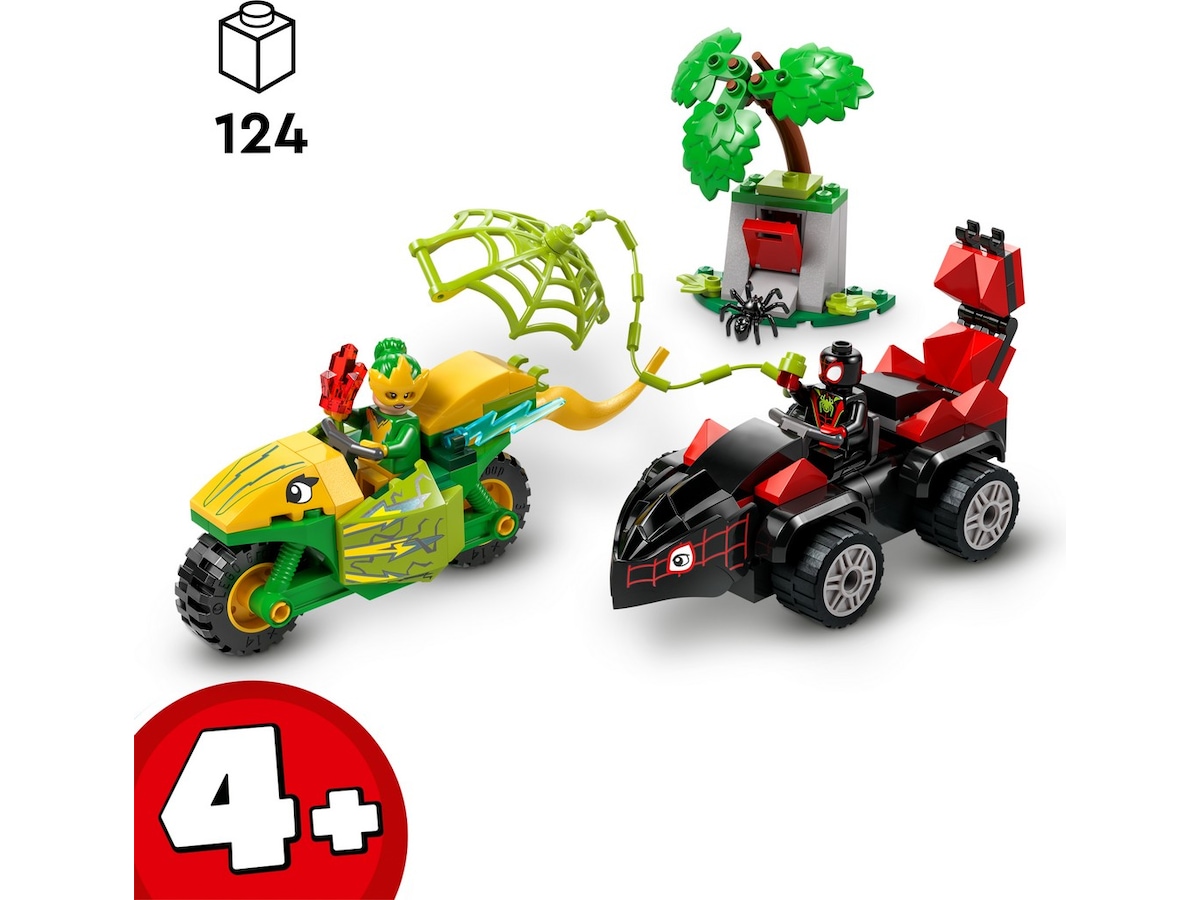 LEGO Spidey dinosaurkøretøjsjagt med Spin og Electro 11198 LEGO