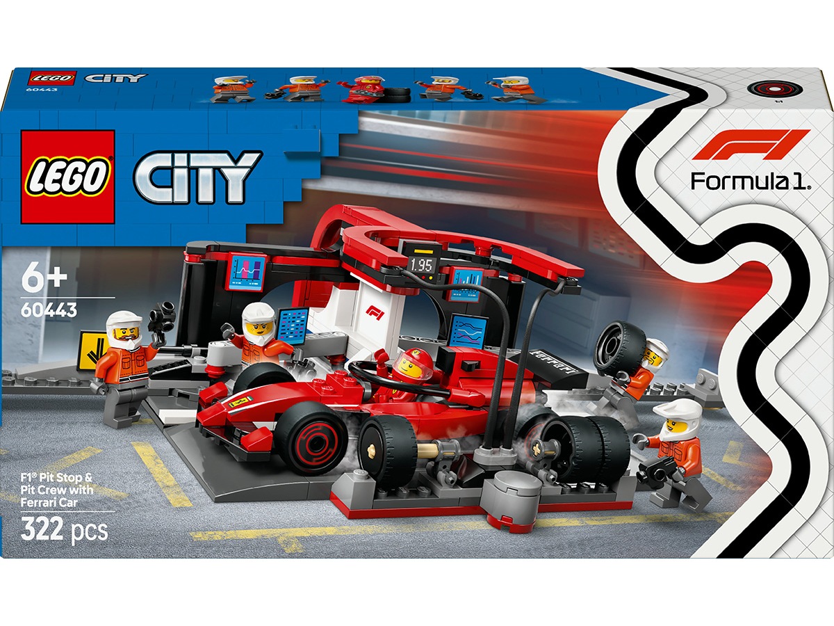 LEGO City F1 depotstop & depotteam med Ferrari bil 60443 LEGO