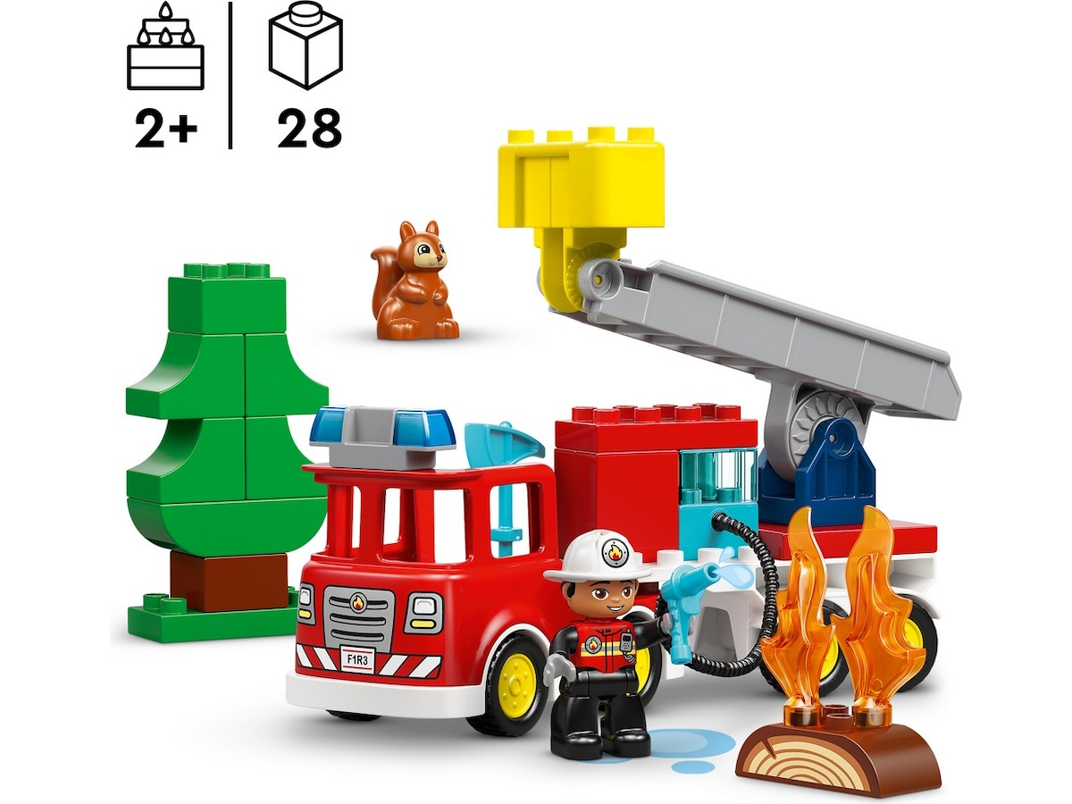 LEGO DUPLO Town brandbil med slange og brandmand 10473 LEGO