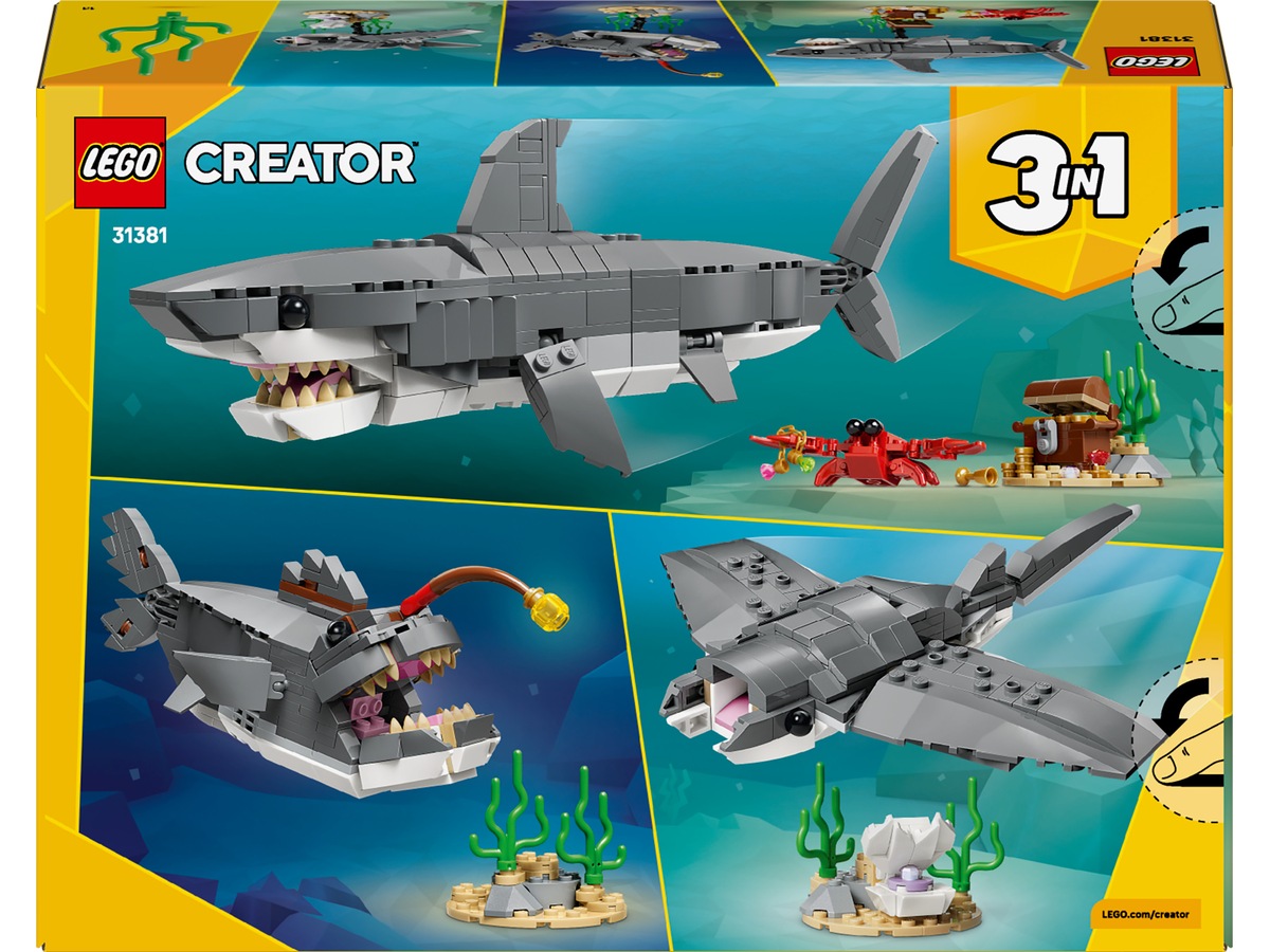 LEGO Creator vildsindet haj med skattekiste 31381 LEGO