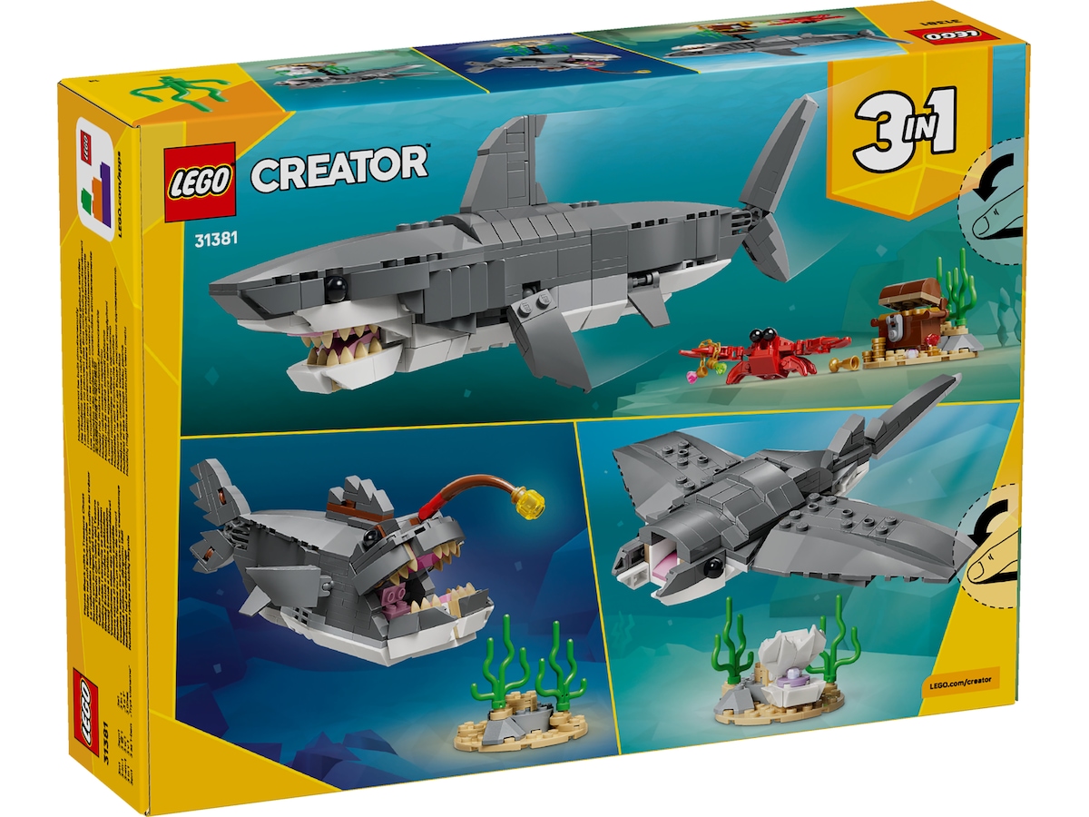 LEGO Creator vildsindet haj med skattekiste 31381 LEGO