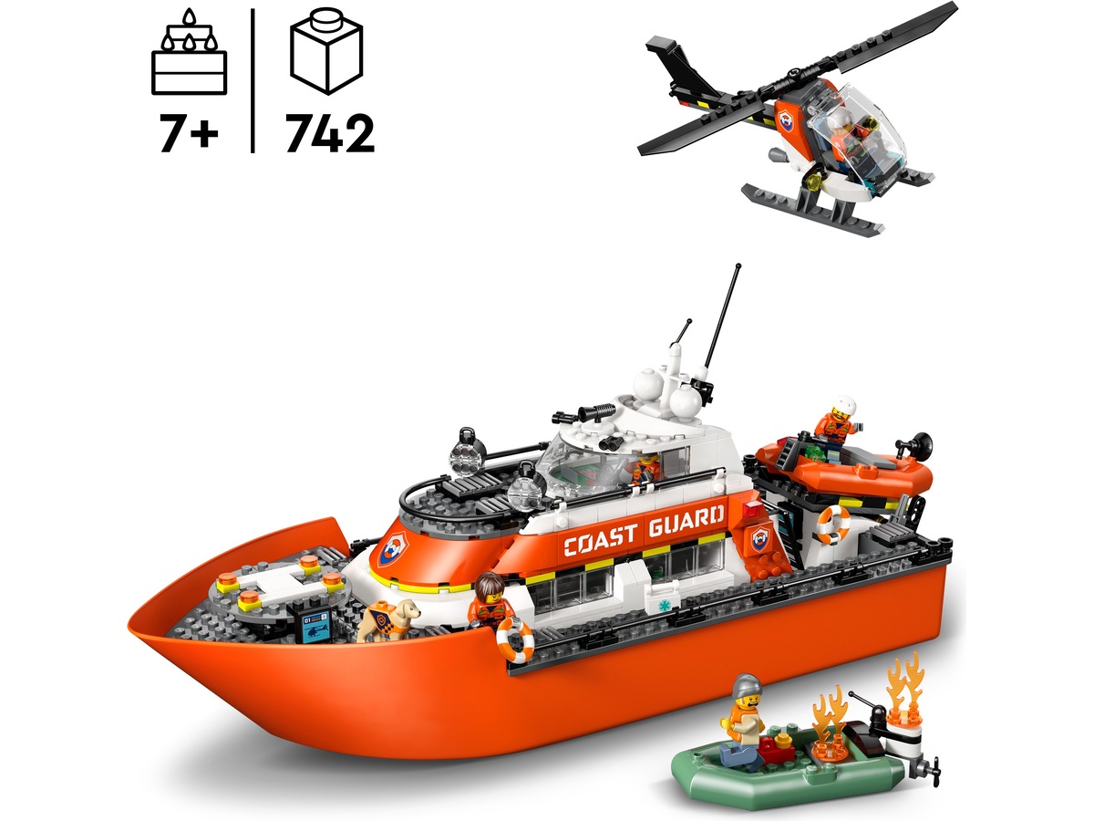 LEGO City kystvagtens helikopter og redningsbåd 60504 LEGO