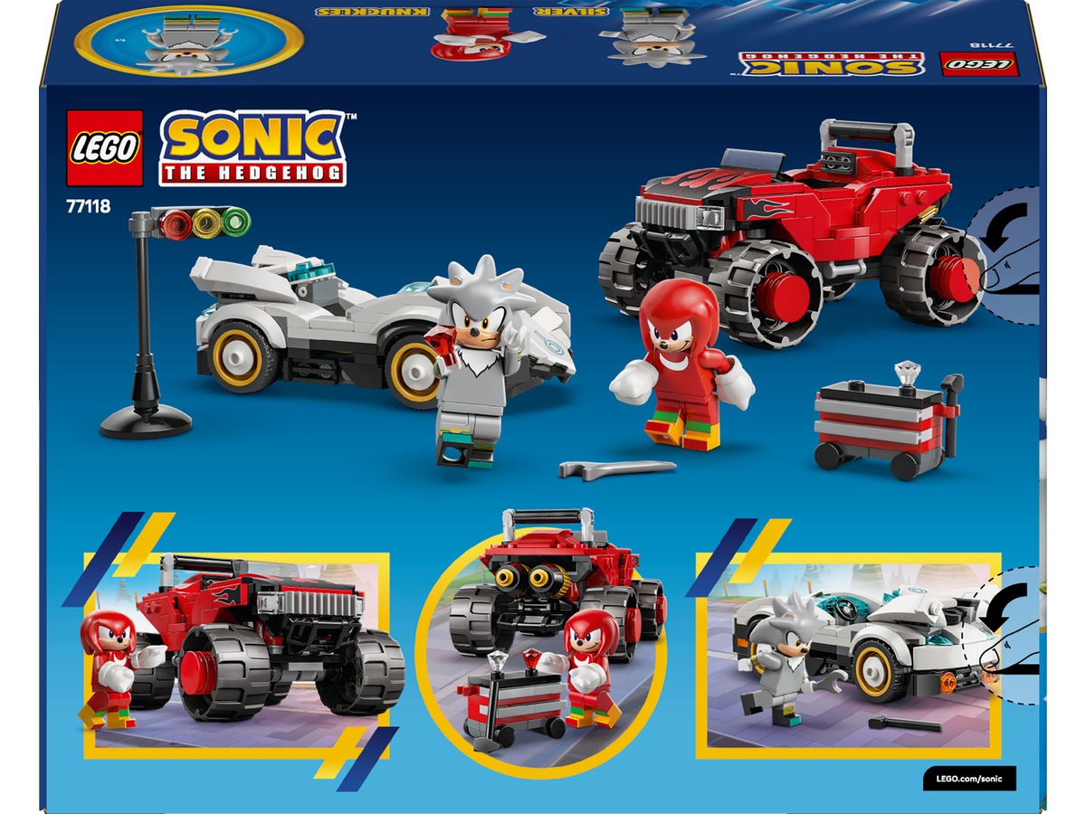 LEGO Sonic Silvers bil mod Knuckles monstertruck 77118 LEGO