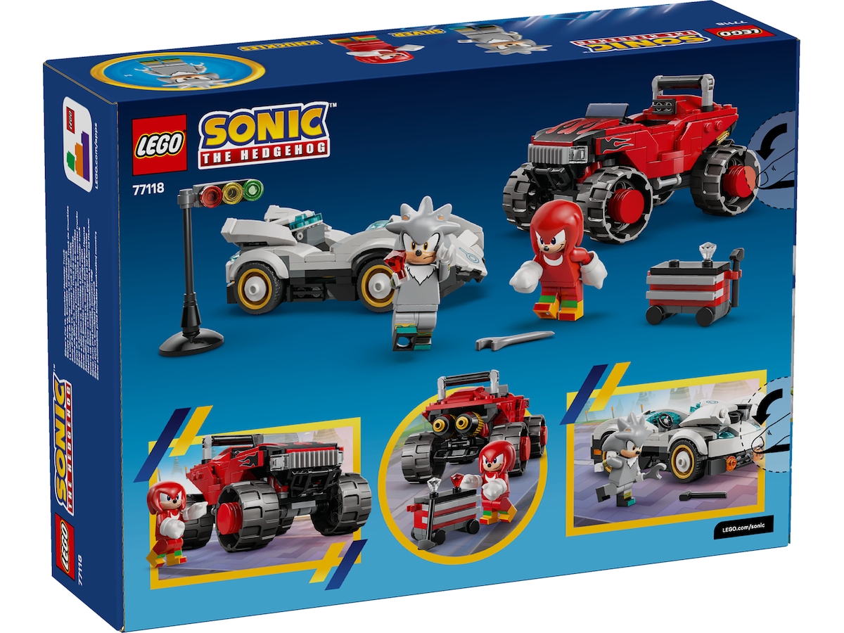 LEGO Sonic Silvers bil mod Knuckles monstertruck 77118 LEGO