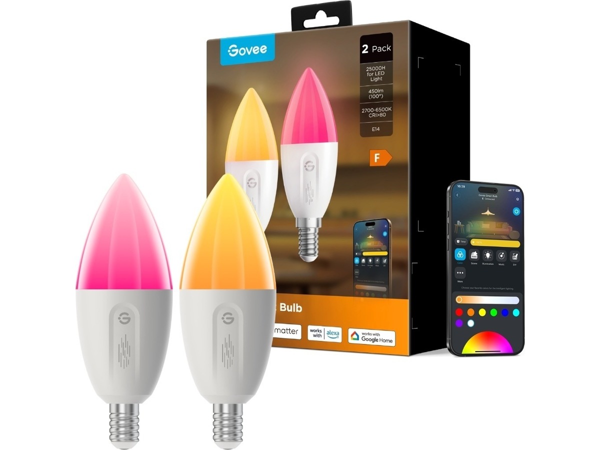 Govee E14 LED smart lyspære (2-pack) LED-pærer & elpærer