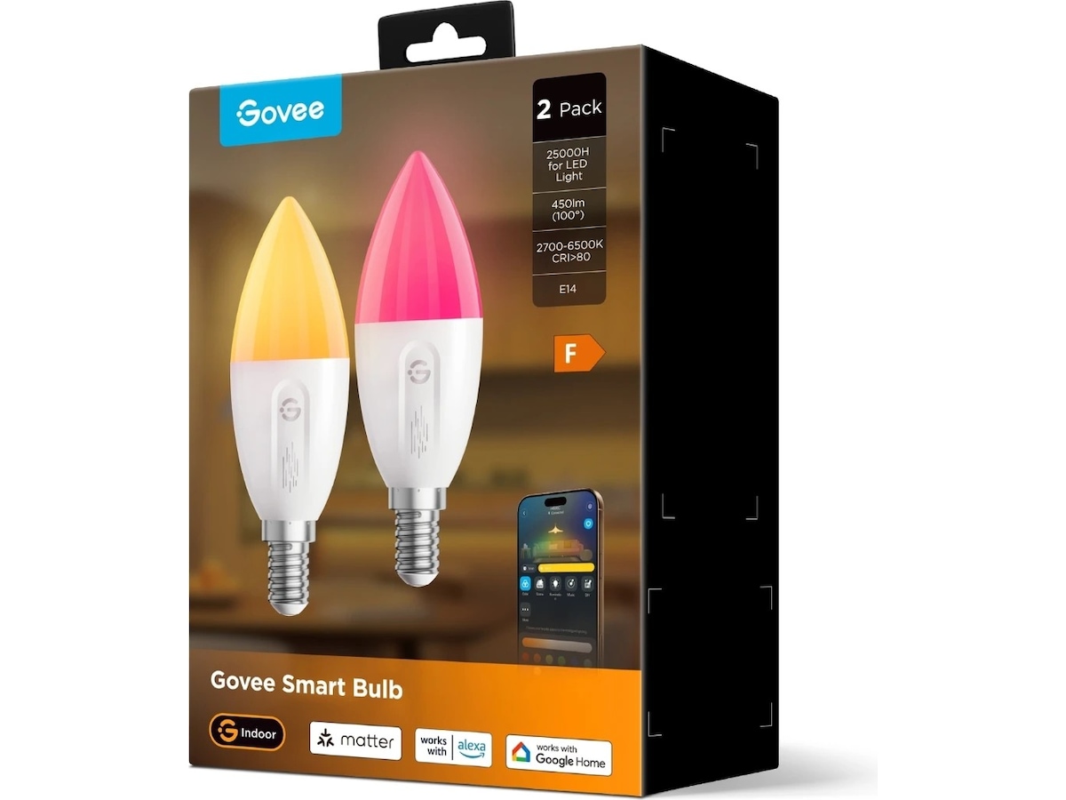 Govee E14 LED smart lyspære (2-pack) LED-pærer & elpærer