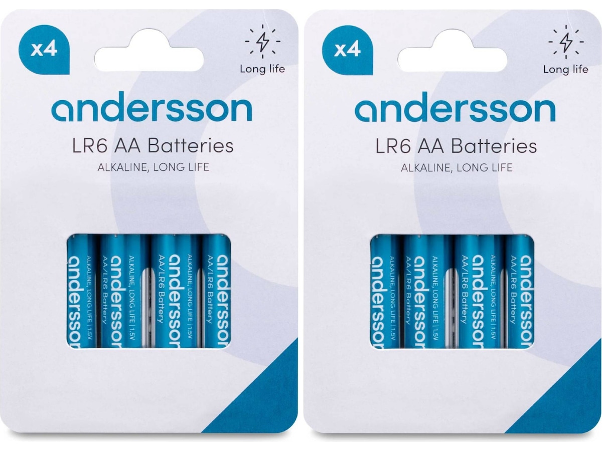 Andersson AA batteri, 2x4-pk Generelle batterier