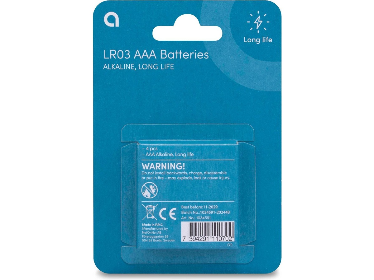 Andersson AAA-batterier, 2x4-pak Generelle batterier