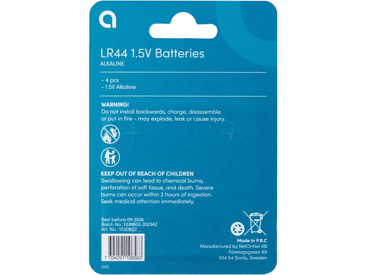 Andersson LR44 knapcellebatterier 2x4-pk Generelle batterier
