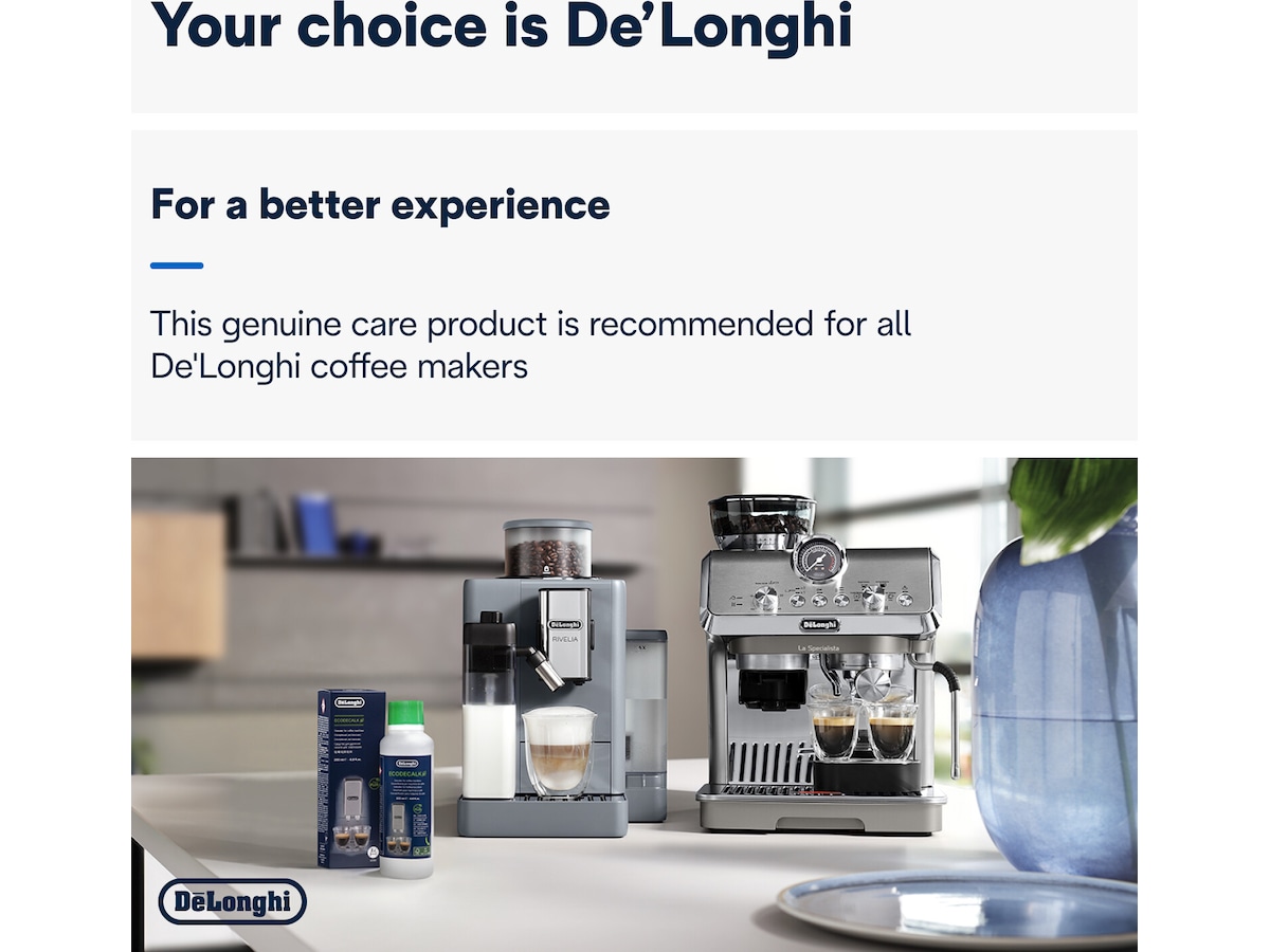 DeLonghi DLSC202 afkalkningsmiddel 200 ml Tilbehør til kaffemaskine