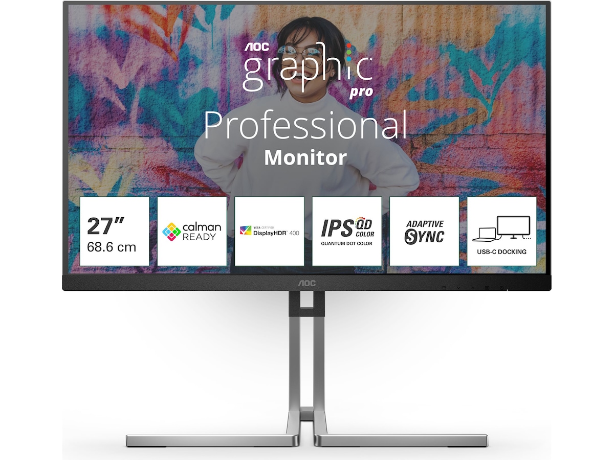 AOC 27" skærm Graphic Pro Series Q27U3CV Skærme