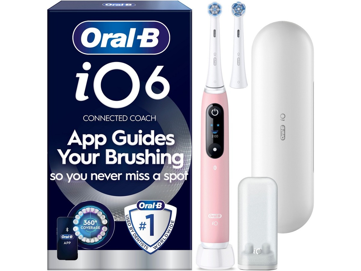 Oral-B iO6 elektrisk tandbørste (rosa) Tilbehør til tandpleje