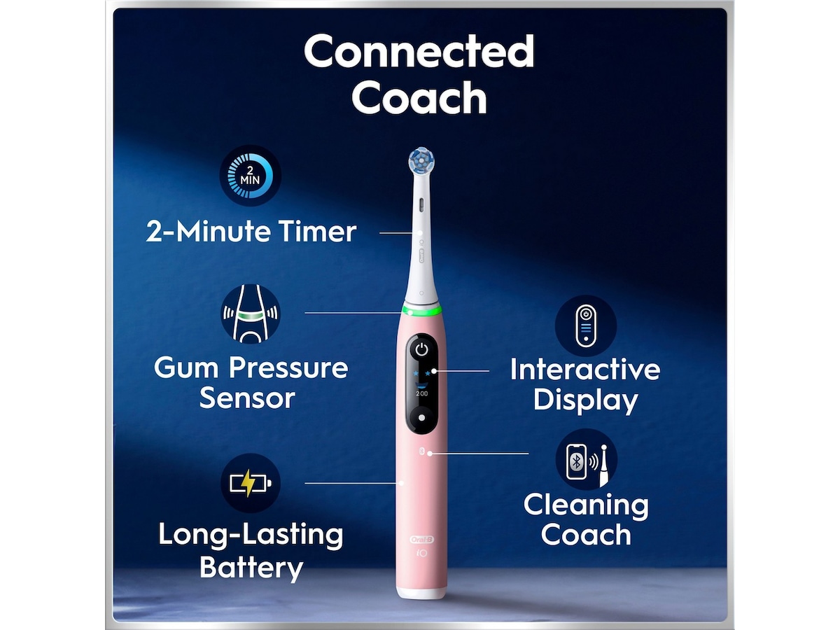 Oral-B iO6 elektrisk tandbørste (rosa) Tilbehør til tandpleje