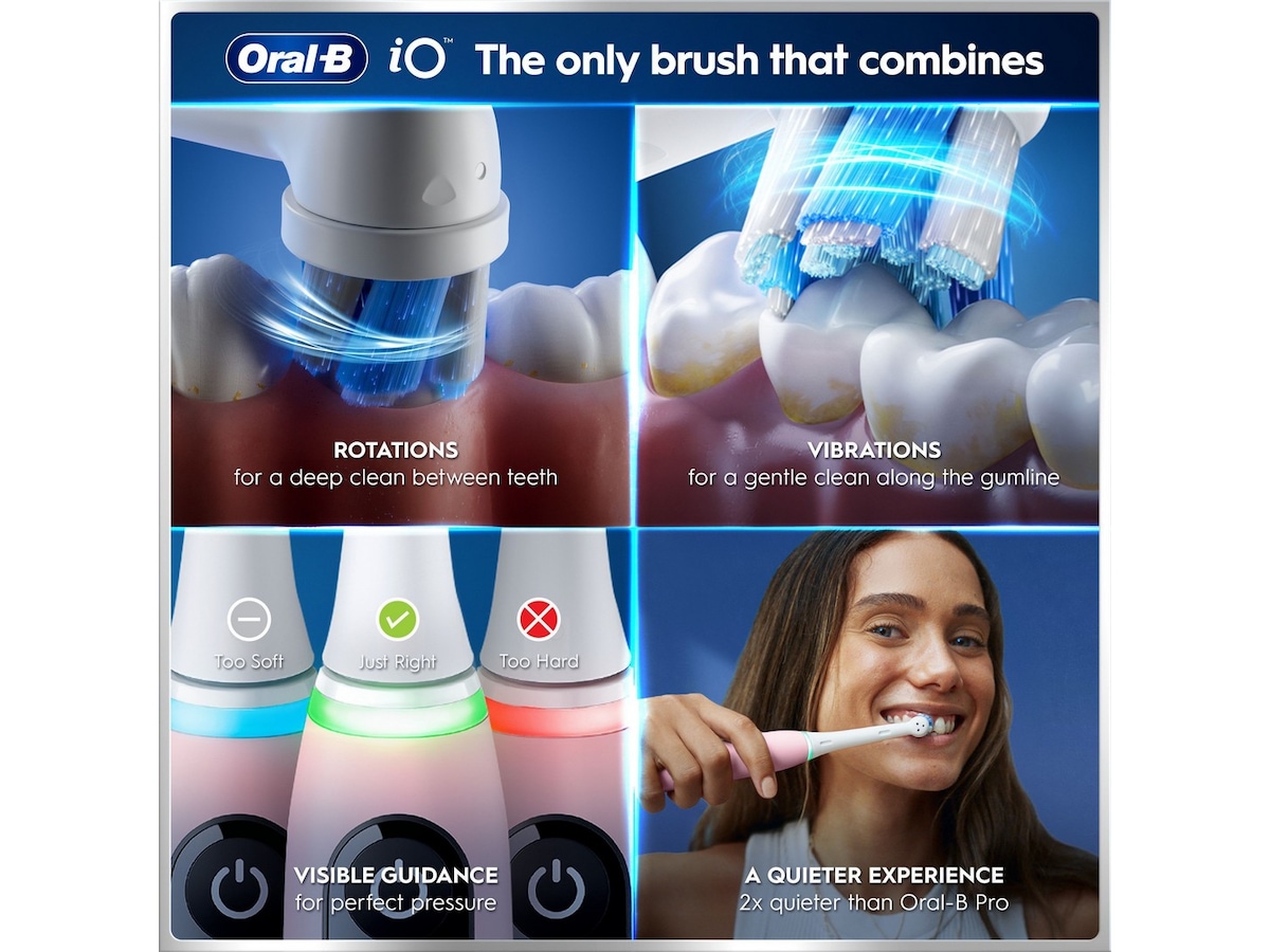 Oral-B iO6 elektrisk tandbørste (rosa) Tilbehør til tandpleje