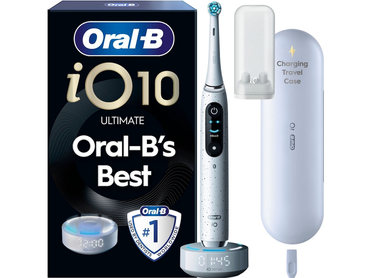 Oral-B iO10 elektrisk tandbørste (hvid) Tilbehør til tandpleje