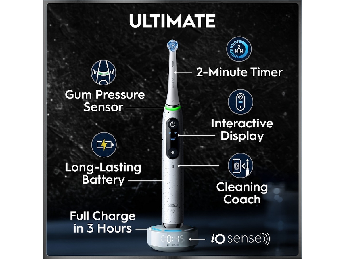 Oral-B iO10 elektrisk tandbørste (hvid) Tilbehør til tandpleje