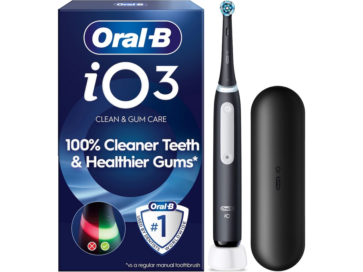 Oral-B iO3 elektrisk tandbørste (sort) Tilbehør til tandpleje