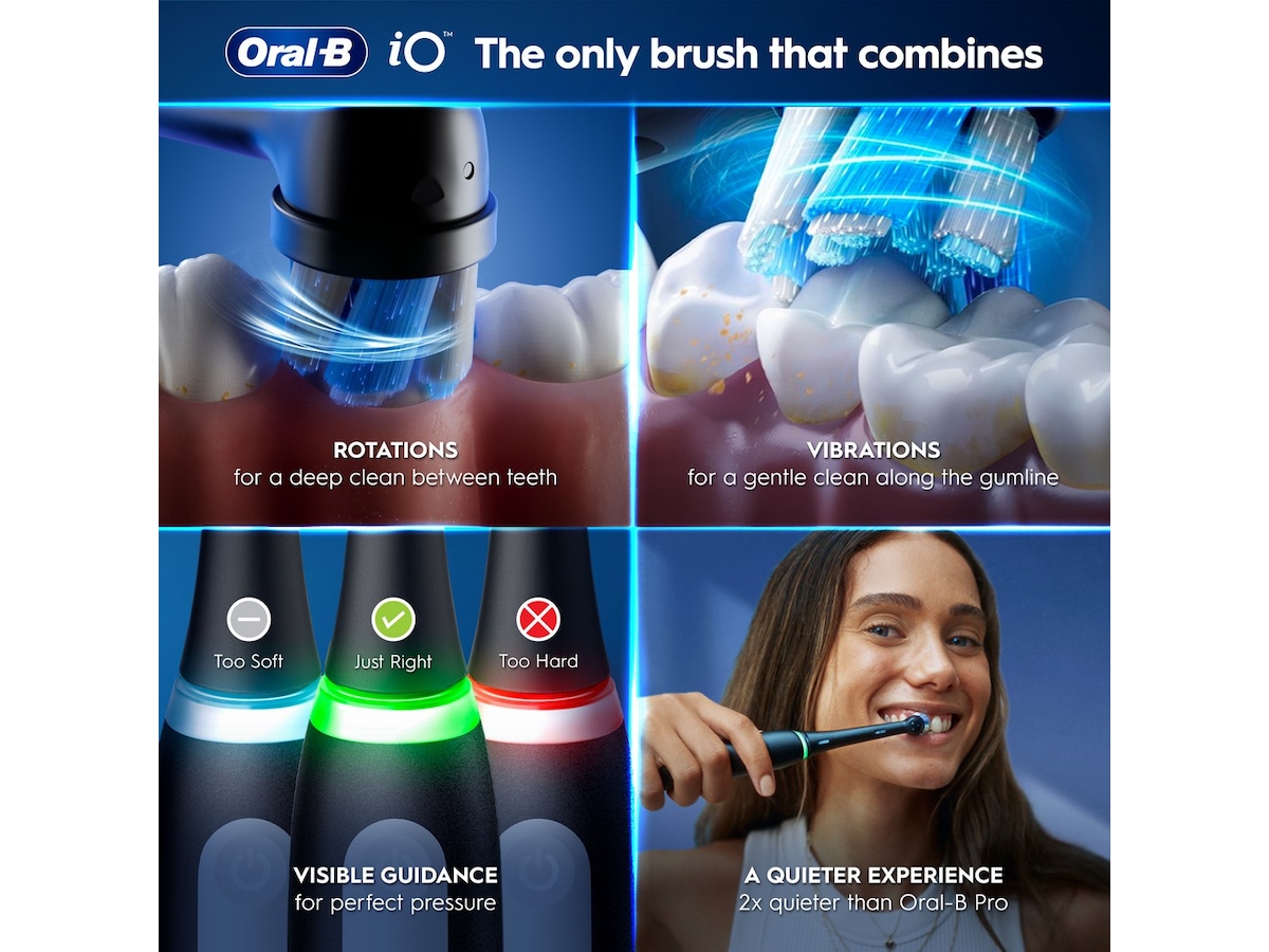 Oral-B iO3 elektrisk tandbørste (sort) Tilbehør til tandpleje