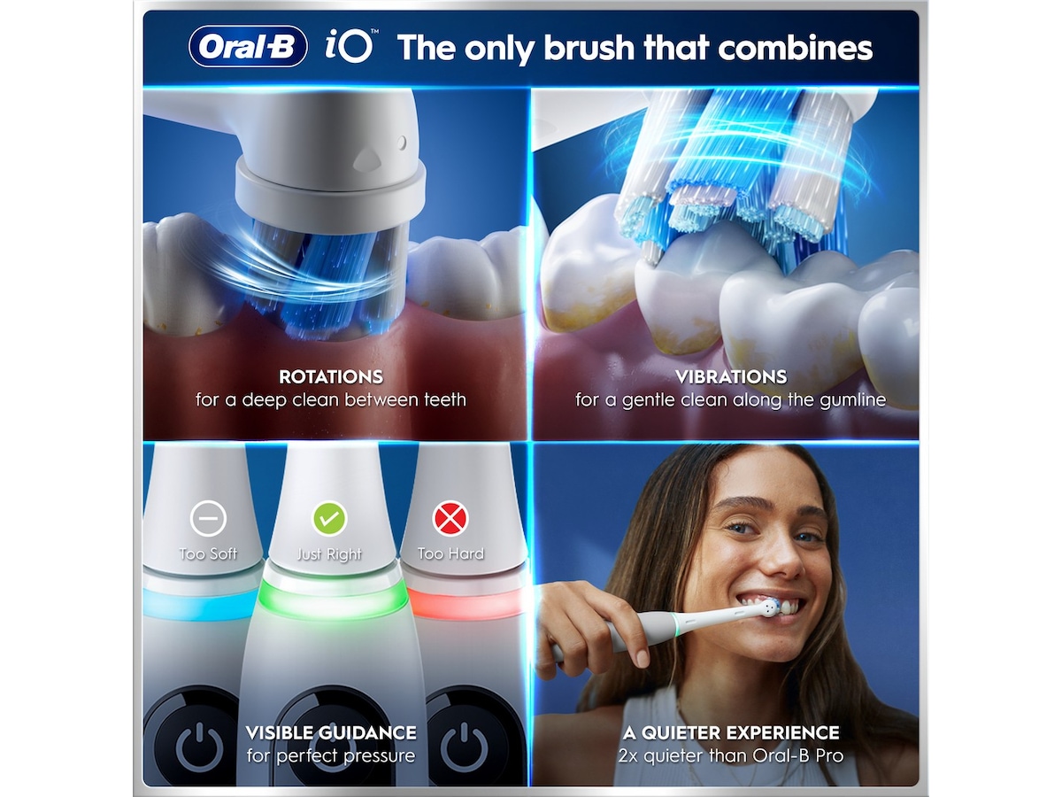 Oral-B iO6 elektrisk tandbørste (grå) Tilbehør til tandpleje
