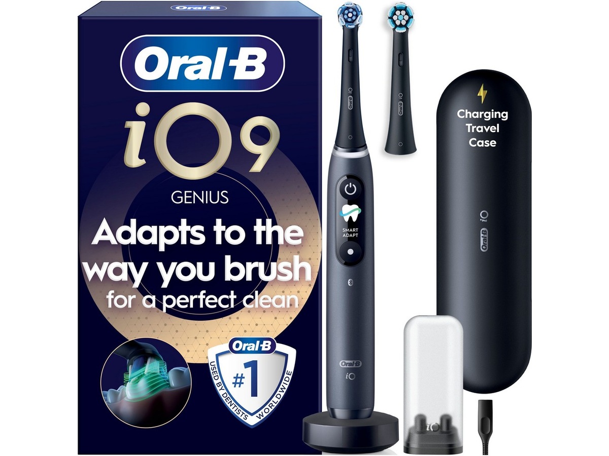 Oral-B iO9 elektrisk tandbørste (sort) Tilbehør til tandpleje