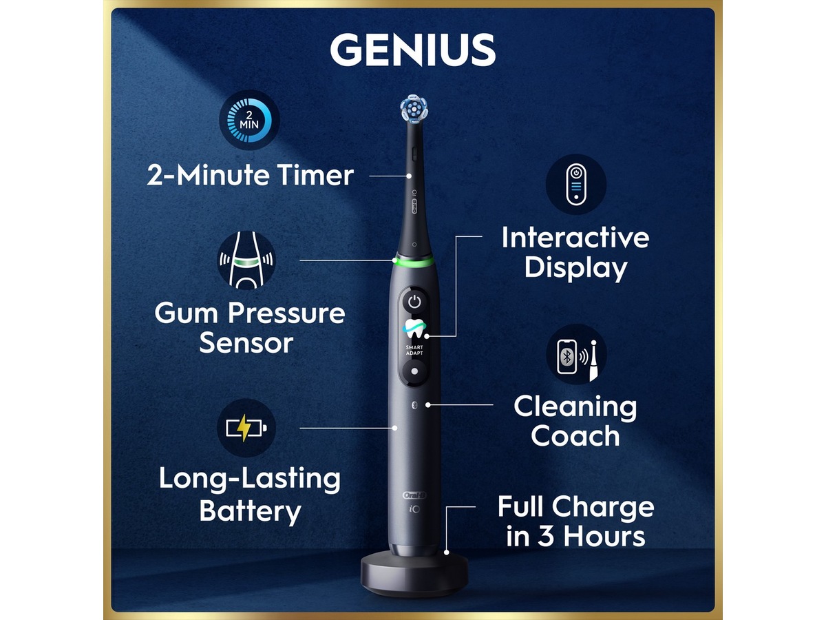 Oral-B iO9 elektrisk tandbørste (sort) Tilbehør til tandpleje