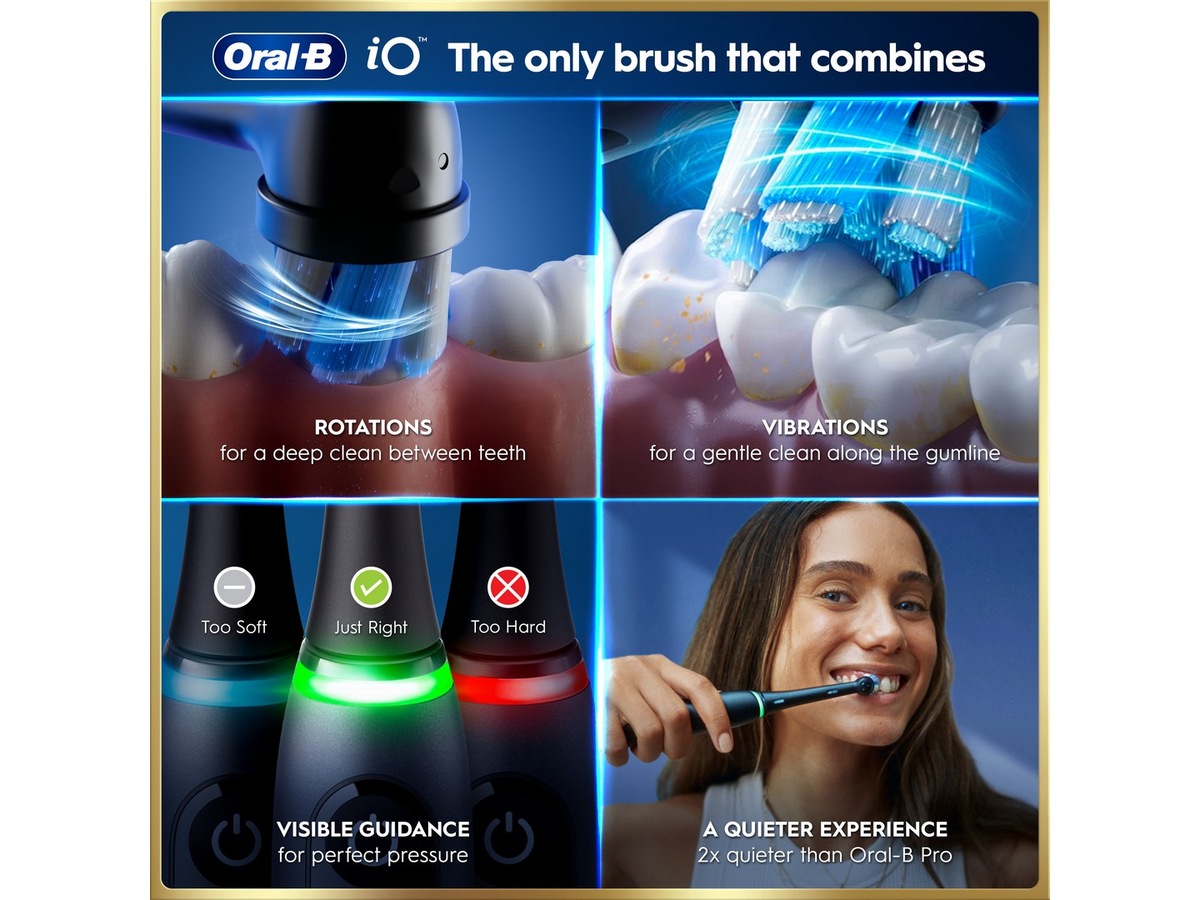 Oral-B iO9 elektrisk tandbørste (sort) Tilbehør til tandpleje