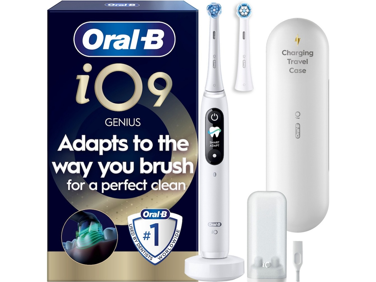 Oral-B iO9 elektrisk tandbørste (hvid) Tilbehør til tandpleje