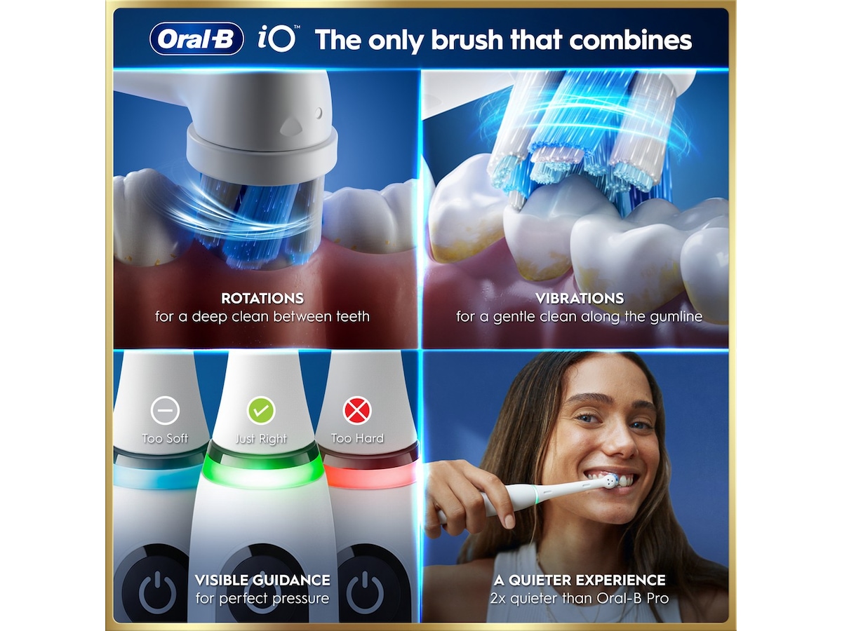 Oral-B iO9 elektrisk tandbørste (hvid) Tilbehør til tandpleje