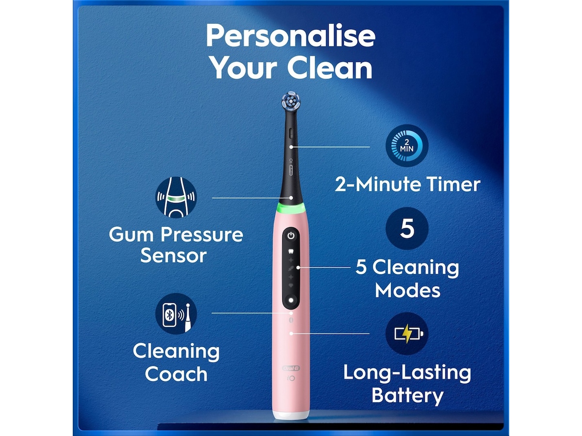 Oral-B iO5 elektrisk tandbørste (rosa) Tilbehør til tandpleje