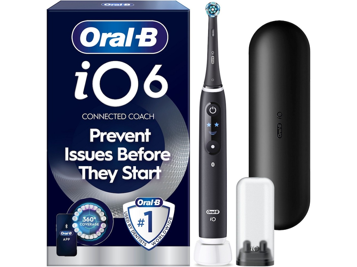 Oral-B iO6 elektrisk tandbørste (sort) Elektriske tandbørster