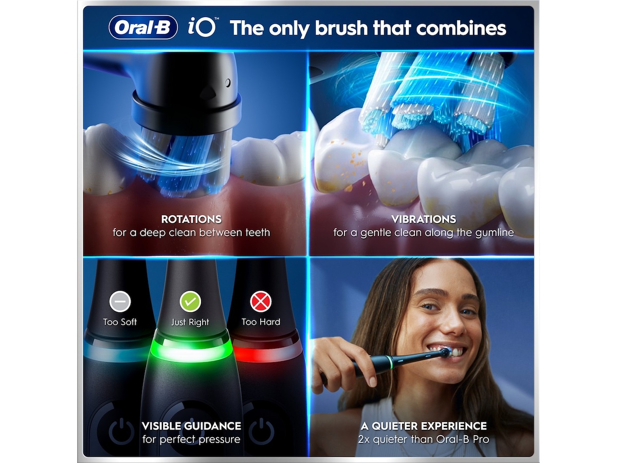 Oral-B iO6 elektrisk tandbørste (sort) Elektriske tandbørster