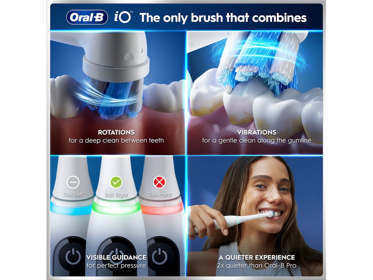 Oral-B iO6 elektrisk tandbørste (hvid) Tilbehør til tandpleje