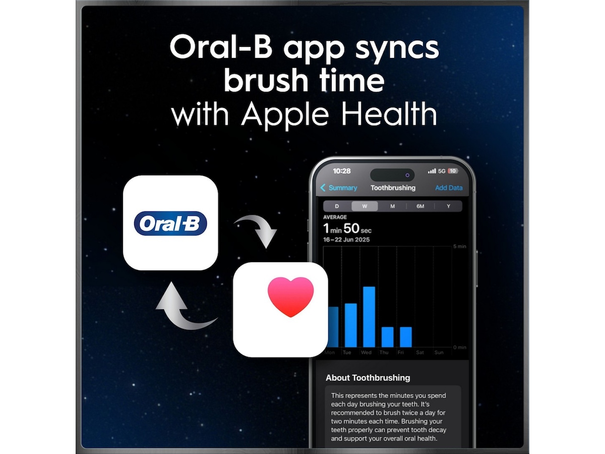 Oral-B iO10 elektrisk tandbørste (sort) Tilbehør til tandpleje