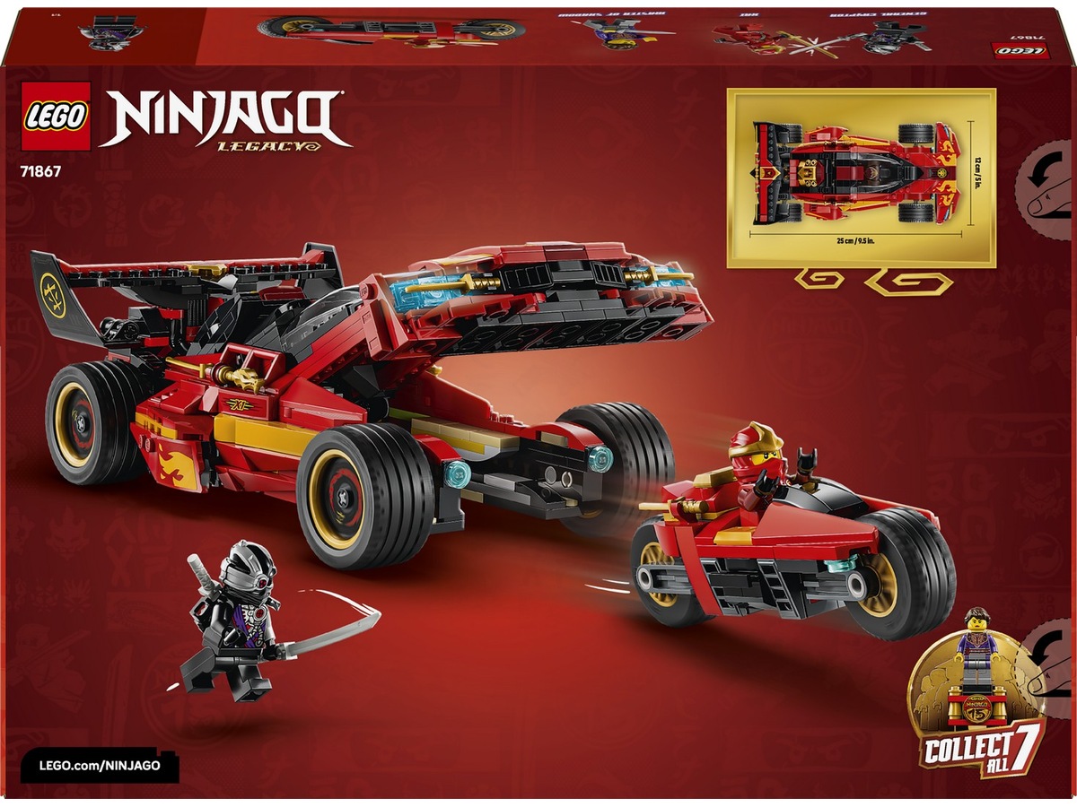 LEGO Ninjago 15-års jubilæumsudgaven af Kais X-1 ninjabil 71867 LEGO