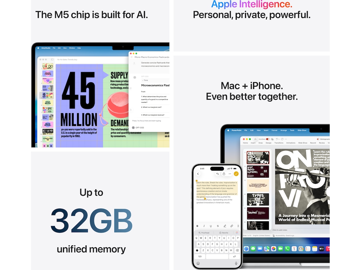 MacBook Air 13" M5 (2026) 1TB (midnat) PC - Bærbar / laptop