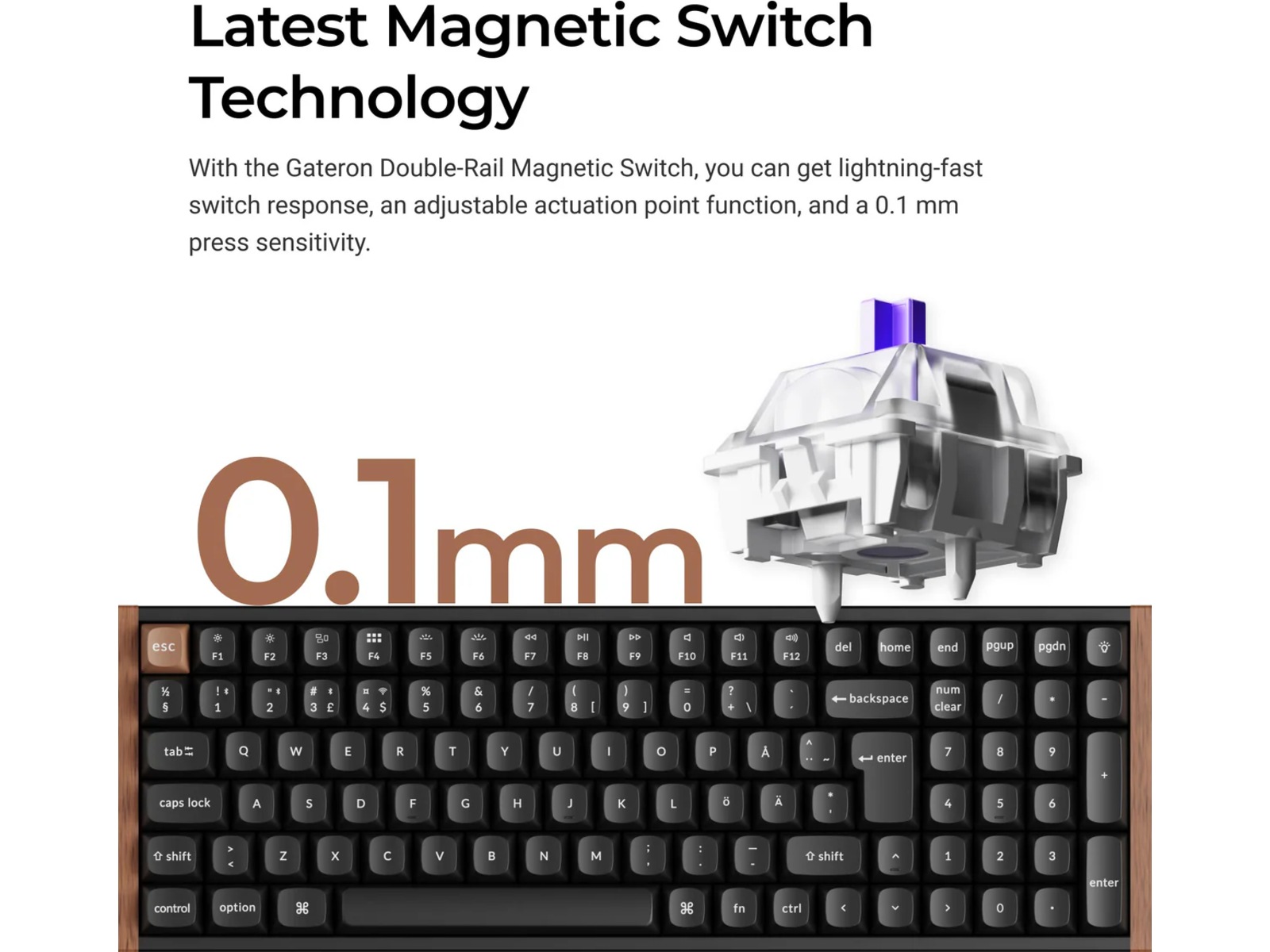 Keychron K4 HE Trådlöst Gamingtangentbord (svart) Gamingkeyboard